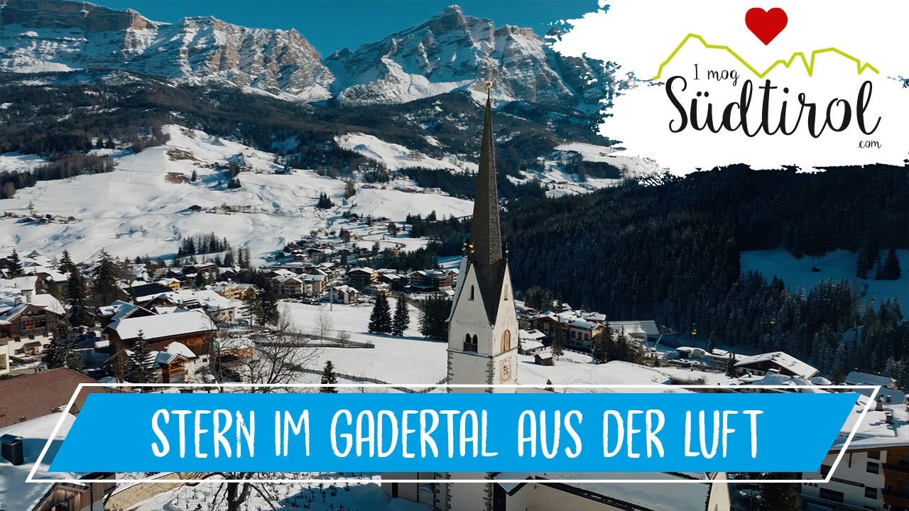 Stern im Gadertal aus der Luft ❤️ der ideale Urlaubsort