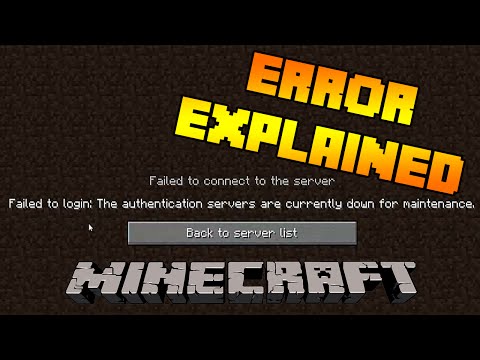 failed login fix minecraft authentication down maintenance currently servers authenticate connection explained