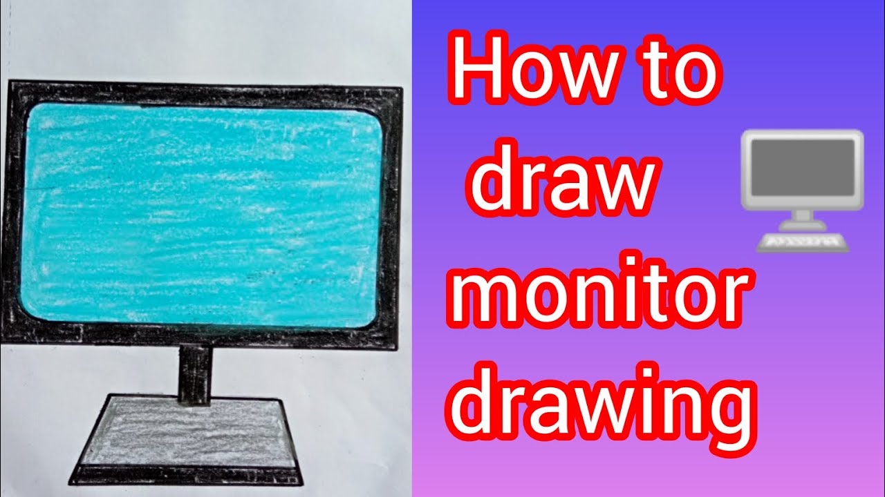 how to draw monitor drawing #easydrawing #trendingvideo #viralvideo # ...