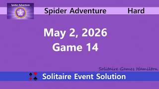 Spider Adventure Game #14 | May 2, 2026 Event | Hard