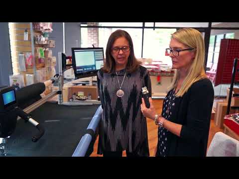 How to link multiple rows of designs when using the robotics on the Bernina Longarm