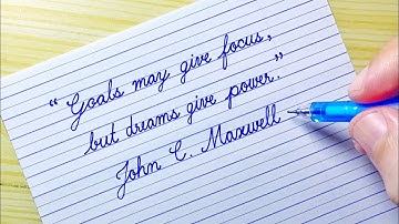 Real Quotes by John C. Maxwell | Super clean handwriting |Beautiful English cursive handwriting EP96