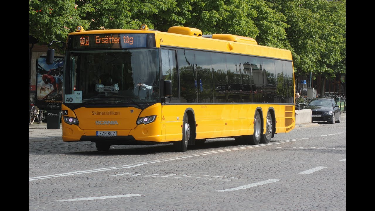 Bussar Ersätter Tåg Lund C 2017 /Buses Lund C (Engine Sound)