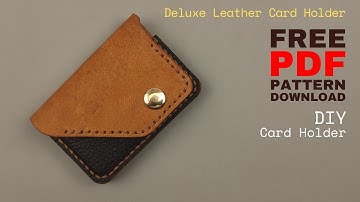How to Make a leather card holder and business card | new style wallet ver.1| Free pattern