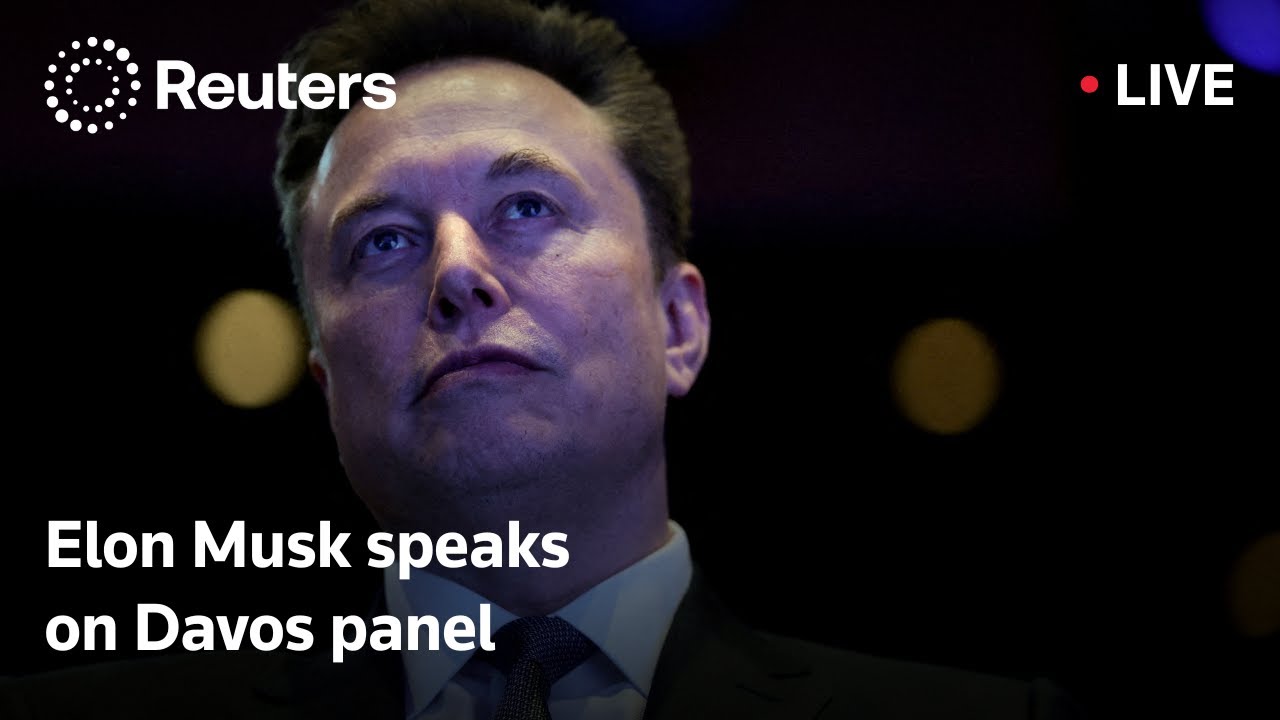 LIVE: Elon Musk attends a panel at Davos