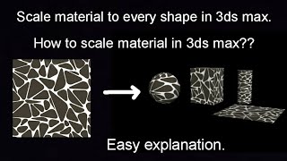 How to scale material in 3ds max. Scale material in every shape in 3ds max.