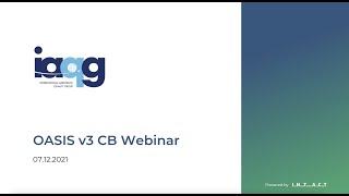 OASIS v3 CB Preview Webinar