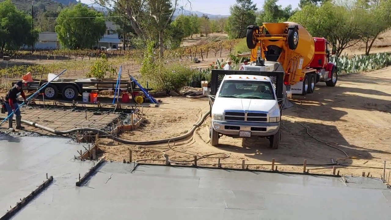 Custom Home Concrete Pour - YouTube