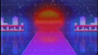 Retro Futuristic, Flight over the road, 80s Retro Sci-fi