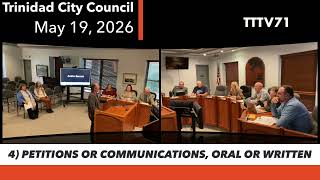 (TCC-RM) Trinidad City Council, regular meeting, May 19, 2026.