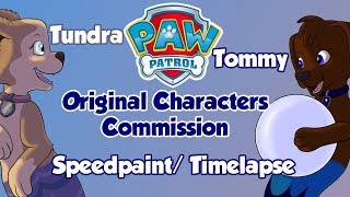 Commission - Paw Patrol Oc Tundra And Tommy Speedpaint Timelapse