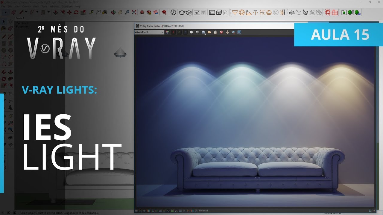 Vray 3.6 para SketchUp - Aula 15/30: IES Light - YouTube