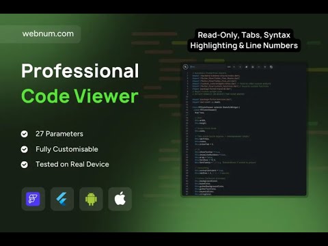 FlutterFlow Code Viewer Widget ⌨️ #flutterflow #code #viewers #widget