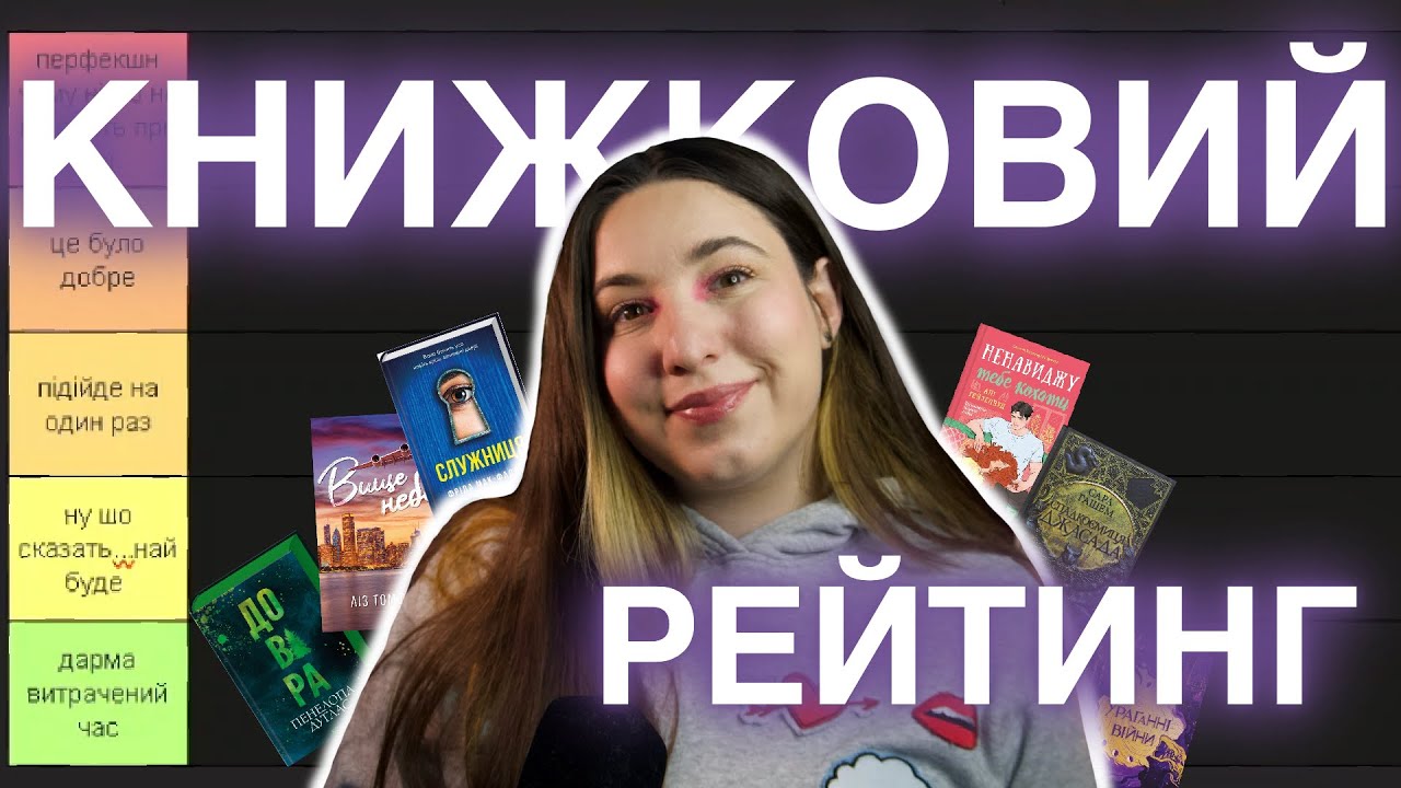 BOOK TIER RANKING 📚 ❘ Оцінюю популярні книжки БУКТОКУ ❘ Прочитане за 2025 ❘ Книжковий рейтиг
