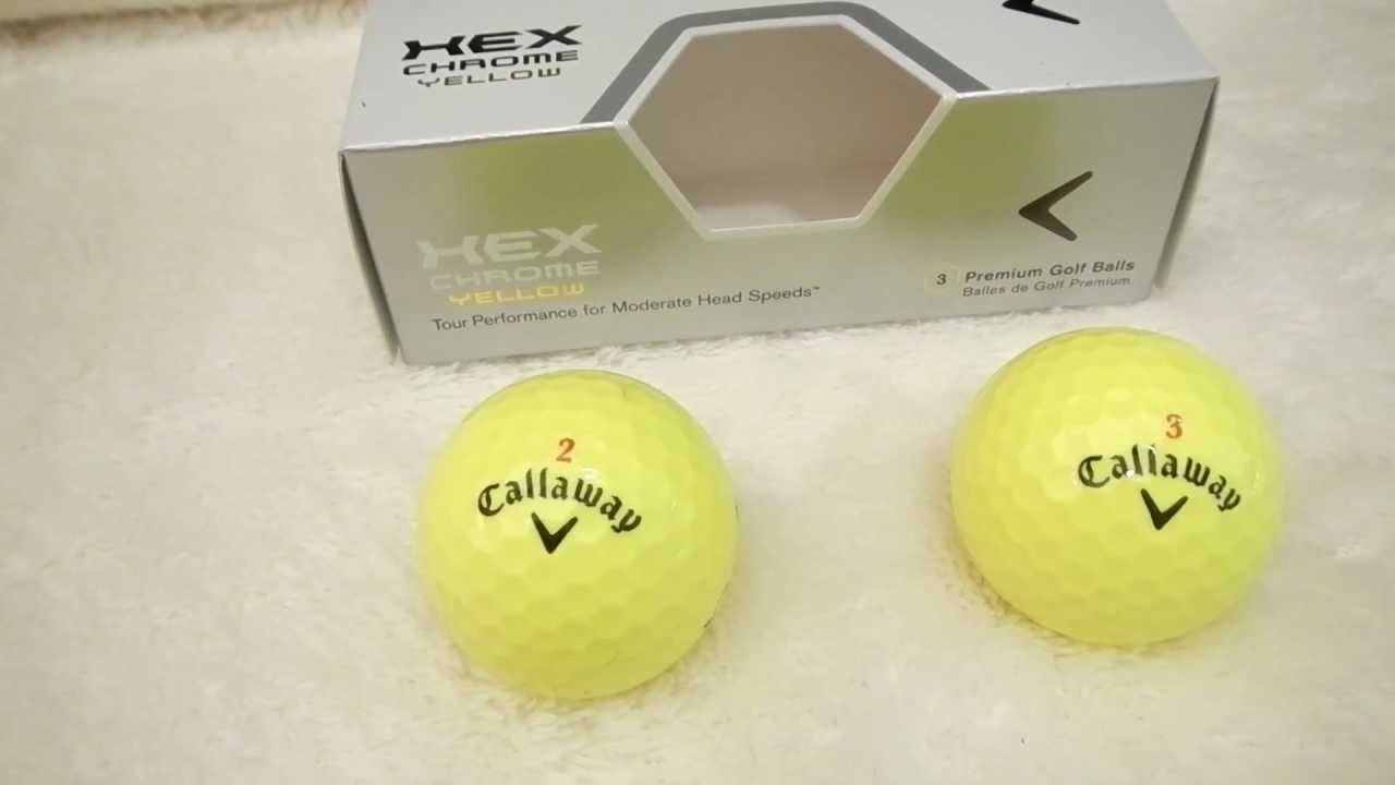 Callaway Hex Chrome Yellow Golf Ball Review YouTube