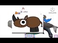 The woolly rhino broke the hickory dickory dock