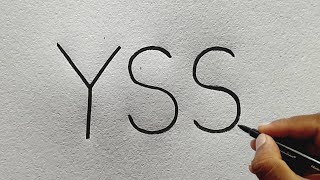 Turn Letter YSS Into a Cute Cat & Rabbit Drawing Very Easy | Drawing Pictures l Easy Drawing Tricks