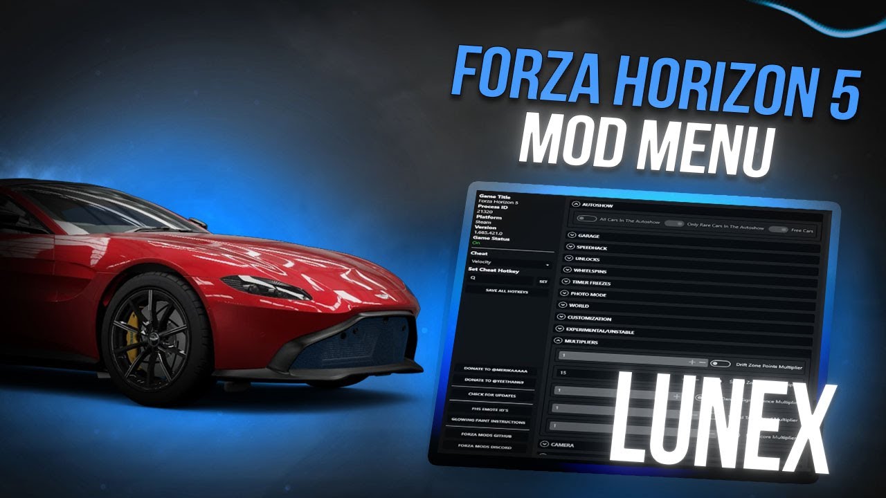 Forza Horizon 5 Mod Menu [2025] | Free Forza Horizon 5 Cheats | FH 5 Hack Menu