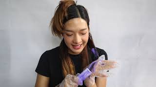 ยอมผมดวยยามวง ดวยงบ90บาท ผมสเทาดงใจ? Salon With Me Praewsiry