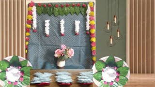 Festival Backdrop Decoration at Home | Simple &amp; Elegant DIY/LOW BUDGET DECOR