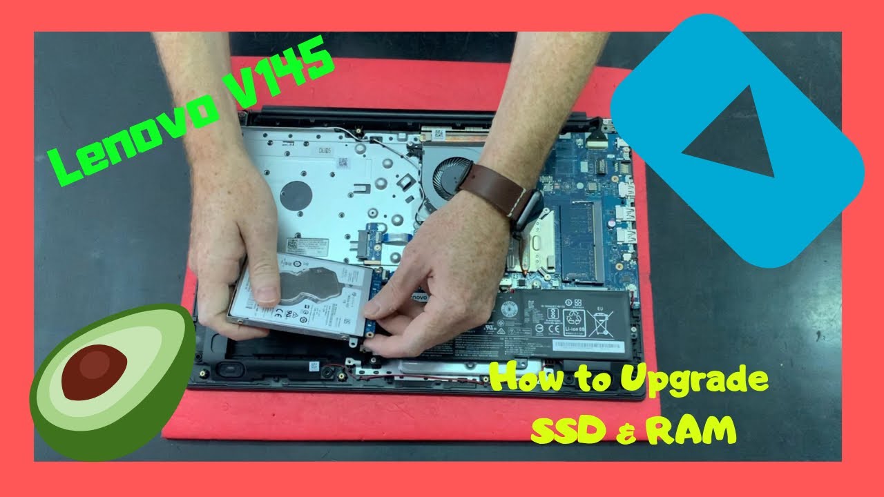 How to upgrade HDD SSD RAM Lenovo V145 Disassembly - escueladeparteras