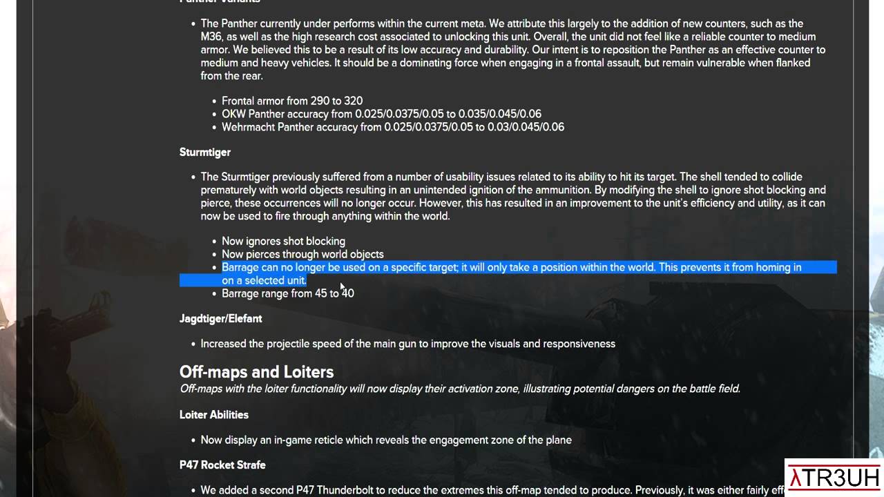 [COH2] September 9th Patch Notes