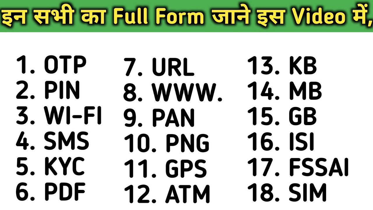 Full Form Wi Fi Full Form Kyc Full Form YouTube full-form-wi-fi-full-form-kyc-full-form-youtube