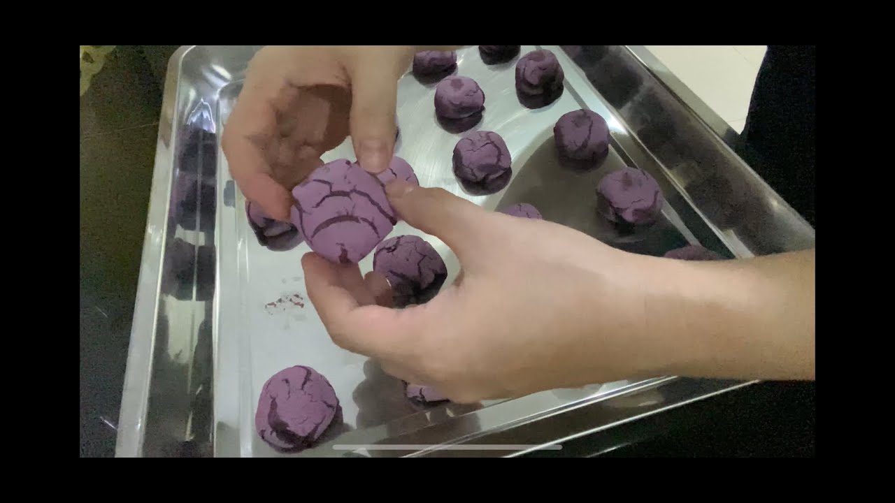 3 ingredients Japanese Purple Sweet Potato Cake 紫薯蛋糕(低糖无油)