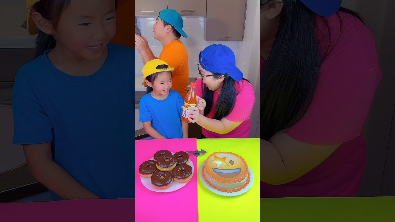 Emoji cake vs donuts 🍩 ice cream challenge! 🍨 