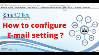 How to configure Email setting in smart office software | smartoffice attendance software screenshot 1