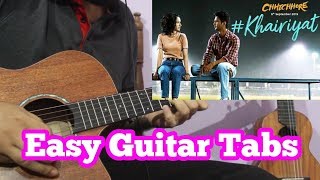 Video thumbnail of "Khairiyat Pucho - Easy Guitar Tabs With Backing Track | Arijit Singh, Pritam"