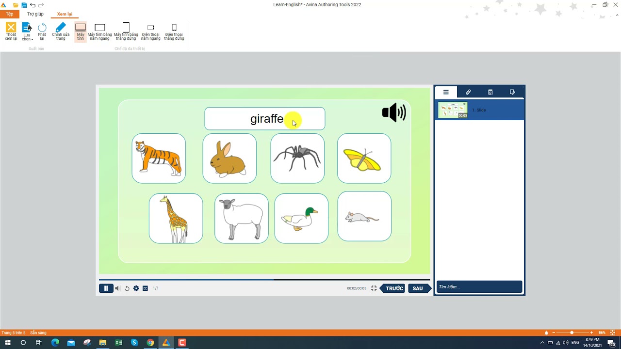 Avina Authoring Tools - Hướng dẫn tạo mini game cho thiết kế bài giảng ELearning