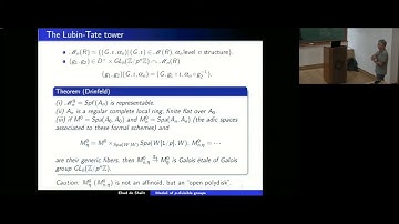 Moduli of p divisible groups - Lecture 2 (Ehud De Shalit)