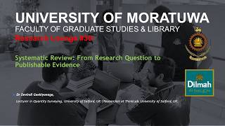 Research Lounge #30: Systematic Review: From Research Question to Publishable Evidence
