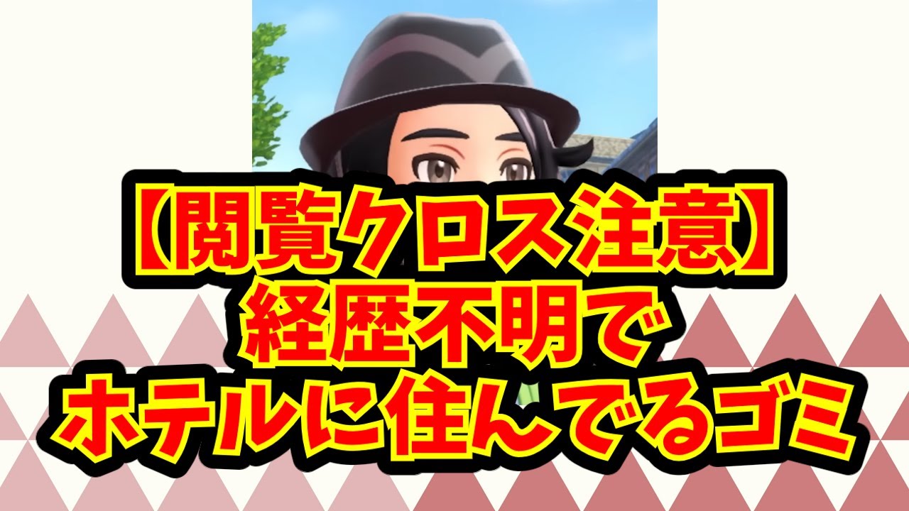 【閲覧クロス注意】経歴不明でホテルに住んでるゴミ
