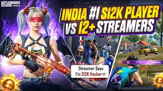 India 1 S12k Player Vs 12 Streamers streamervsstreamer streamer bgmi