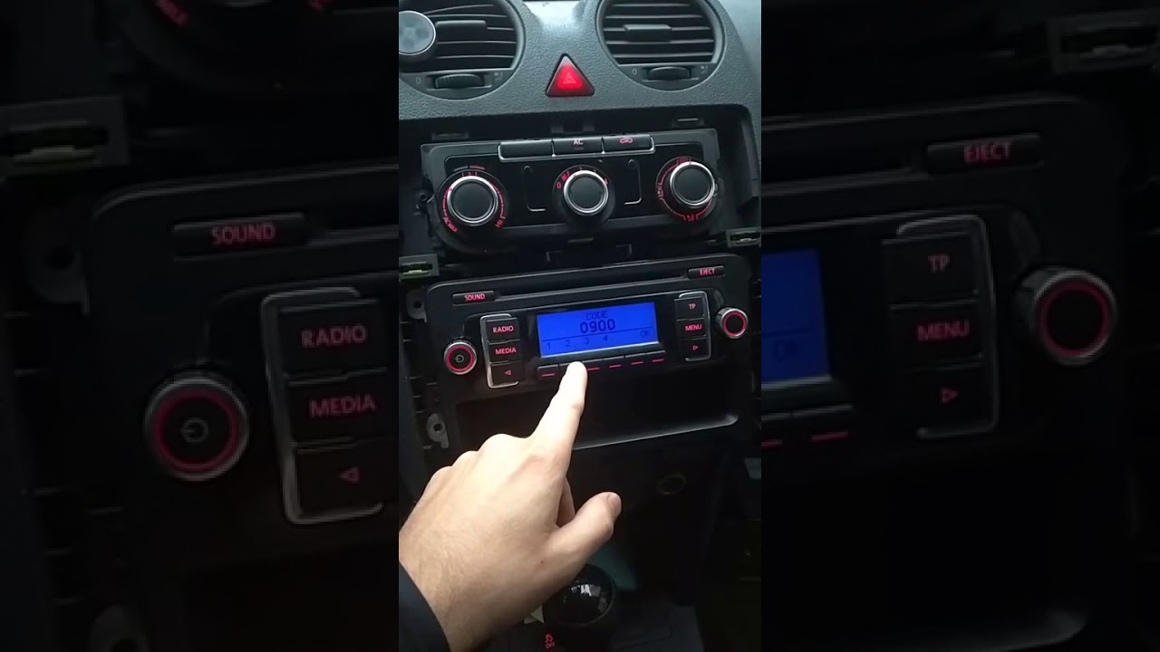 Volkswagen radio enter unlock code - YouTube