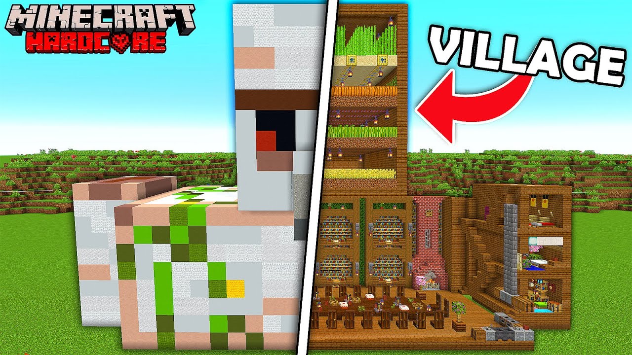 I Transformed the VILLAGE in Minecraft Hardcore!! - YouTube