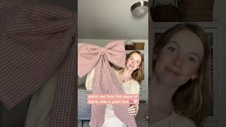 How to Sew an Oversized Bow🎀 #sewing #sewingtutorial #sewingblogger #sewinglove #lovetosew