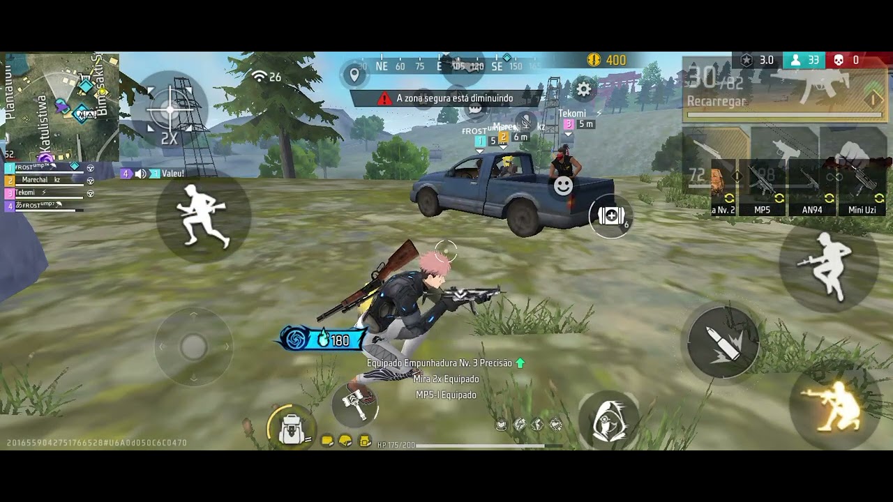 Jogando free fire Depois de 2 anos sem jogar