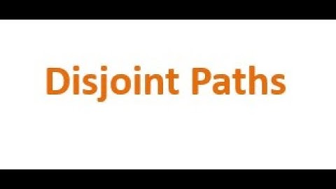 L29: Disjoint Paths