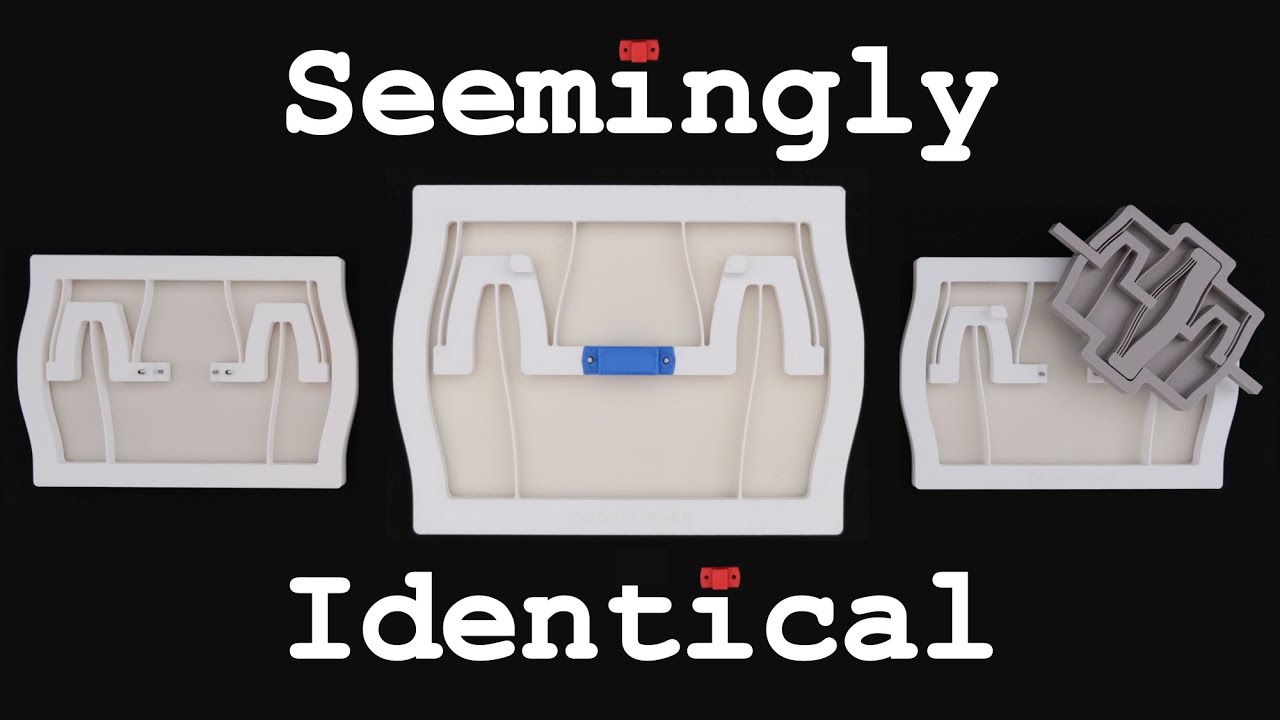 Three Seemingly Identical Compliant Mechanisms