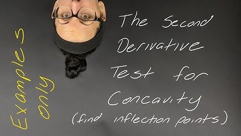 Examples: Concavity and the Second Derivative Test for Concavity