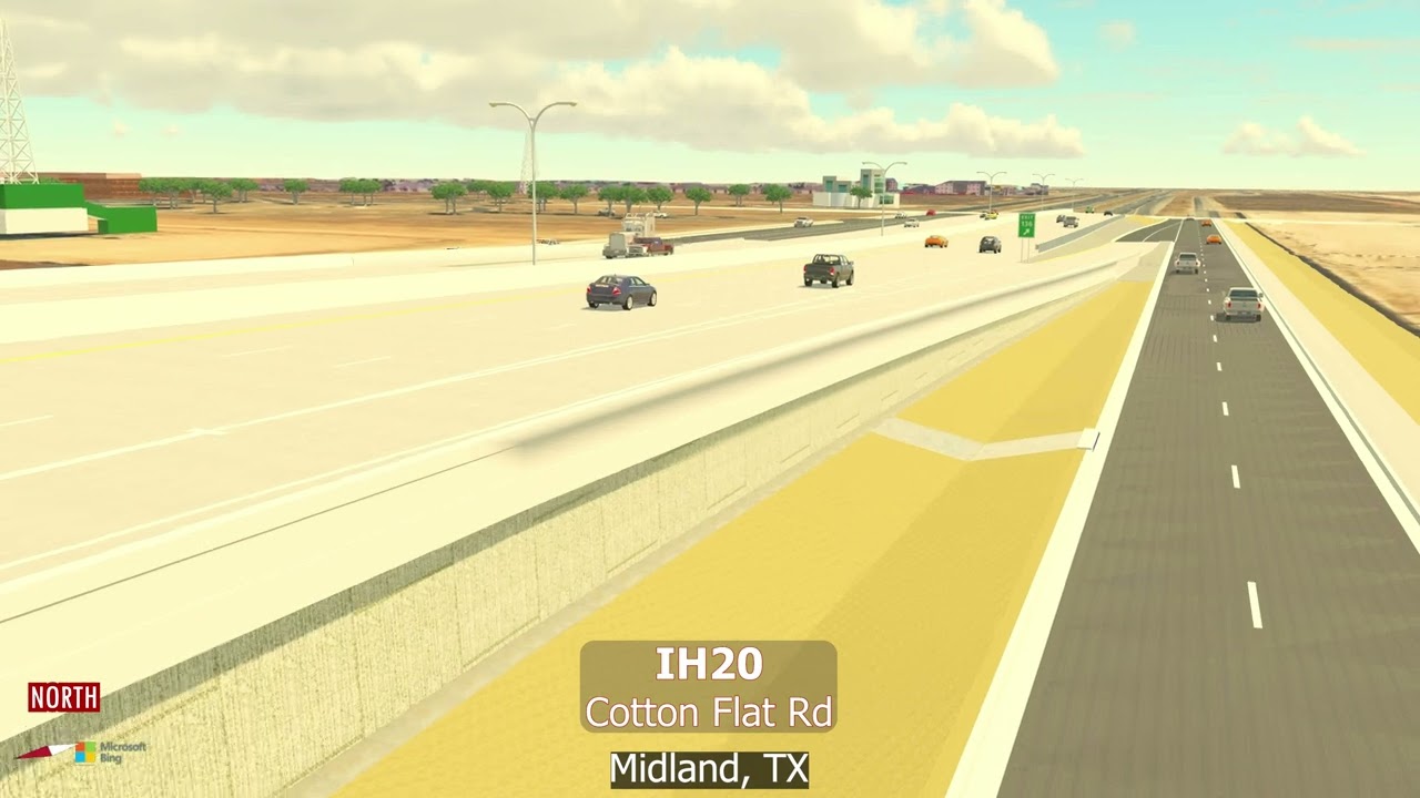 I-20 at Cotton Flat Interchange - Ultimate Configuration 3D Model Flyover