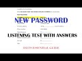 Latest new password listening test