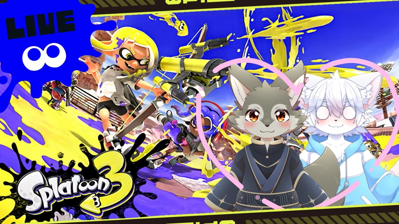 【2窓推奨】銀くんと初コラボ！！！　バンカラデートで二人きり！？　【スプラ３】