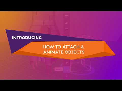 How to attach & animate objects in CoSpaces Edu