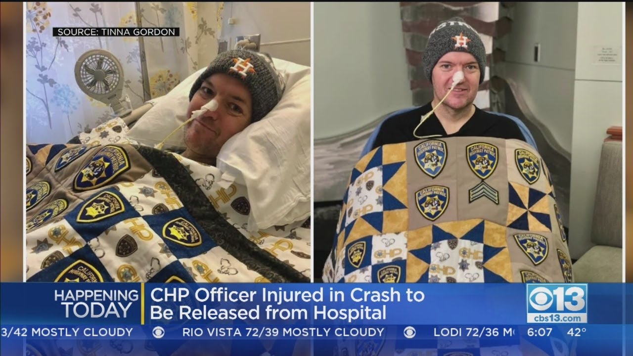 CHP Officer Injured In Crash To Be Released From Hospital - YouTube