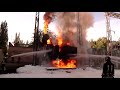 Тушение пожара на силовом трансформаторе 110 кВ