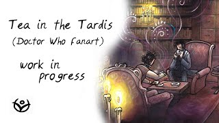 Tea in the TARDIS - Doctor Who fanart WIP